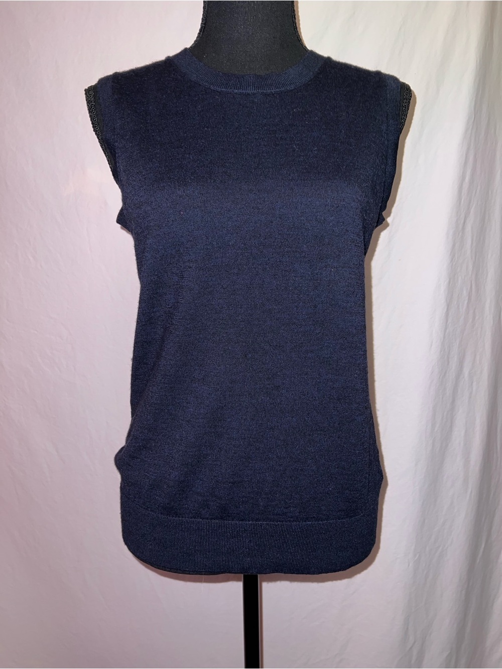 Banana Republic Deep Navy Merino Wool Sleeveless Top